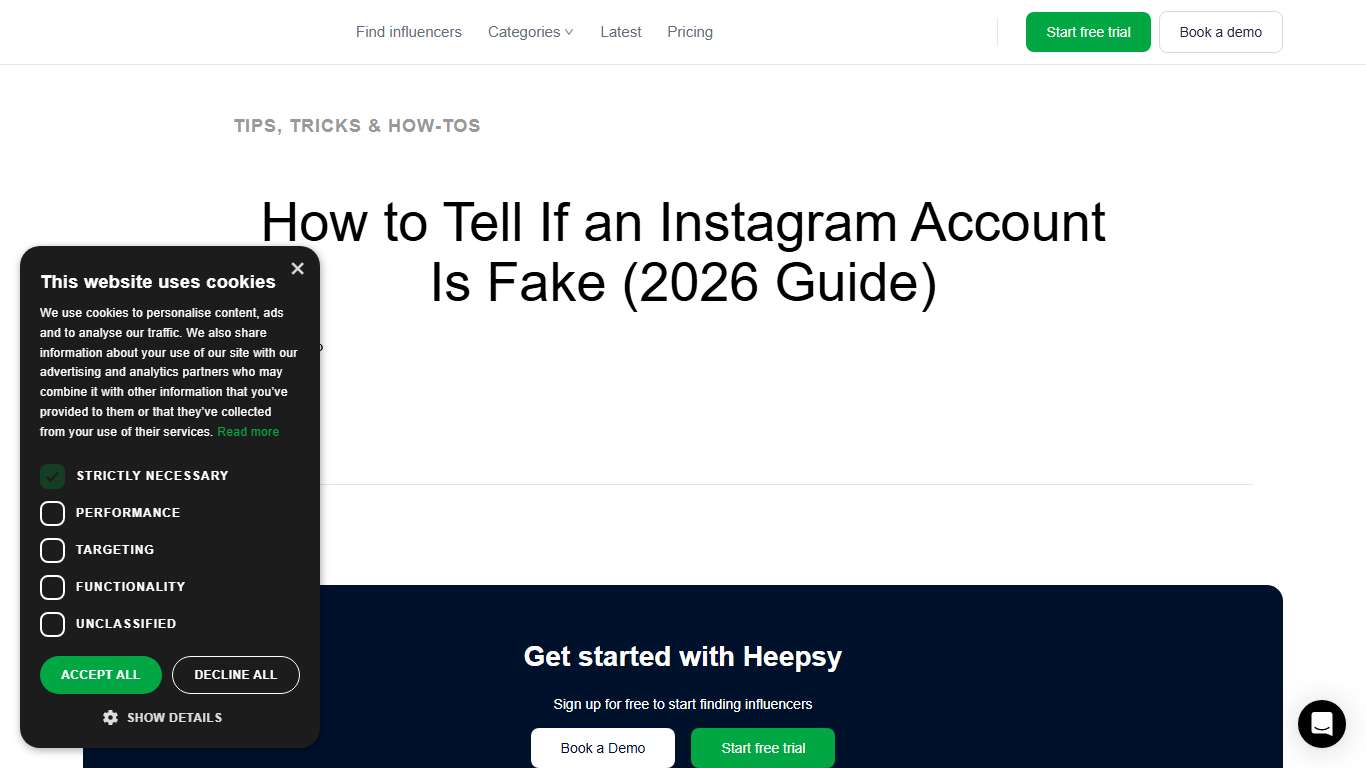 How to Tell if an Instagram Account is Fake in 2026: 15 Red Flags to Know Heepsy